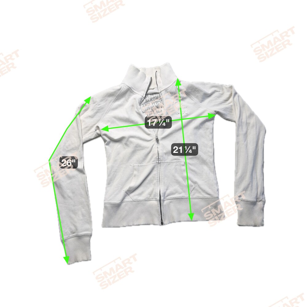 Abercrombie & Fitch Jacket Womens Large White Full Zip Mock Neck Stretch Casual - Picture 5 of 10